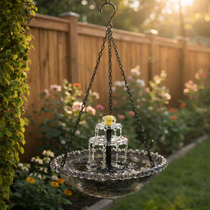 ✨2026 Spring special offer 50% off-🐦Solar Cascade Hanging Bird Bath Fountain🔥Buy 2 Free Shipping