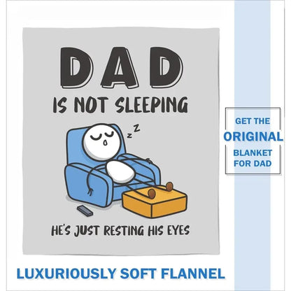 🔥Father’s Day 60% Off🔥Dad Is Not Sleeping Funny Flannel Blanket