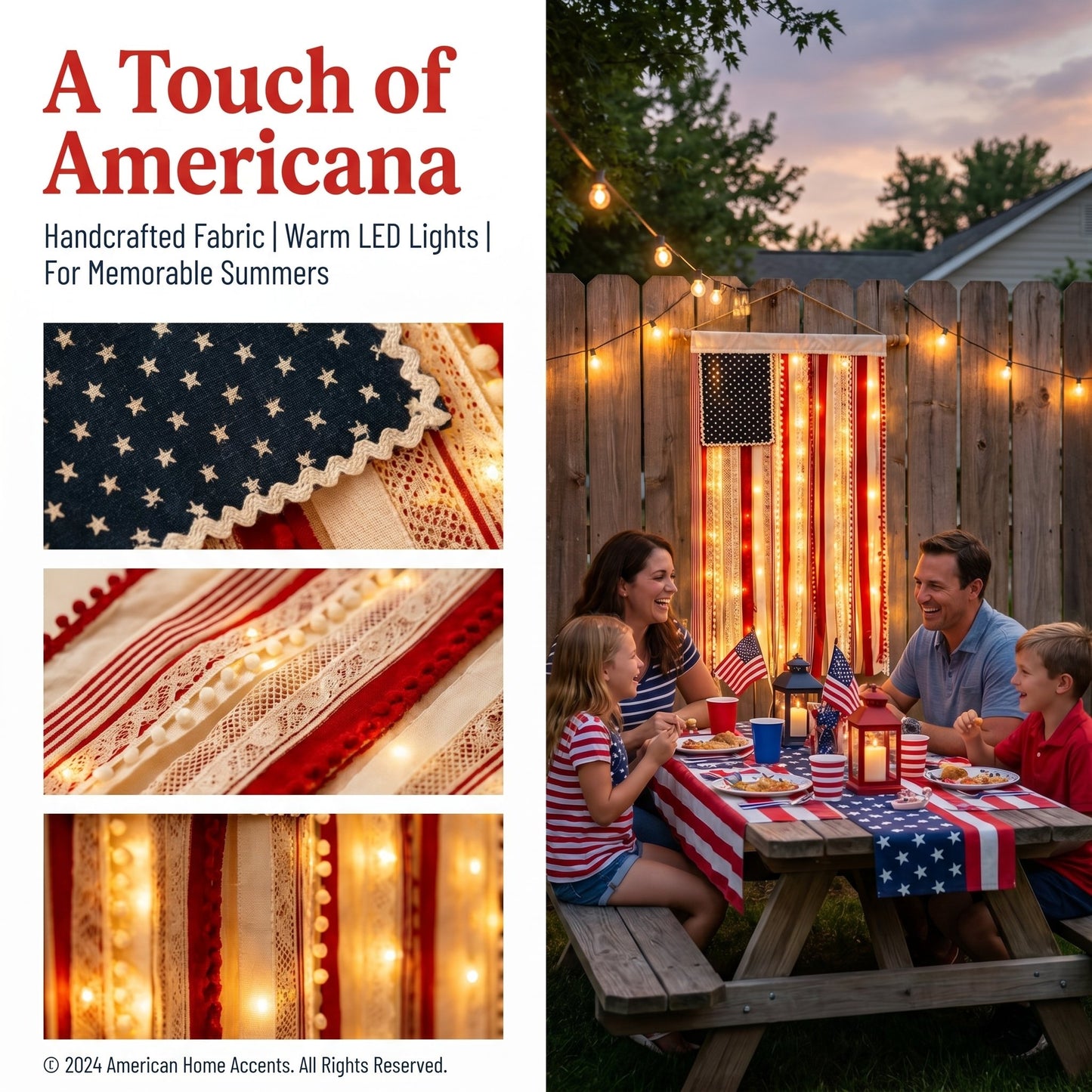 ✨50% OFF 🎆4th of July Lighted Patriotic Porch Flag 🇺🇸 Independence Day Decor
