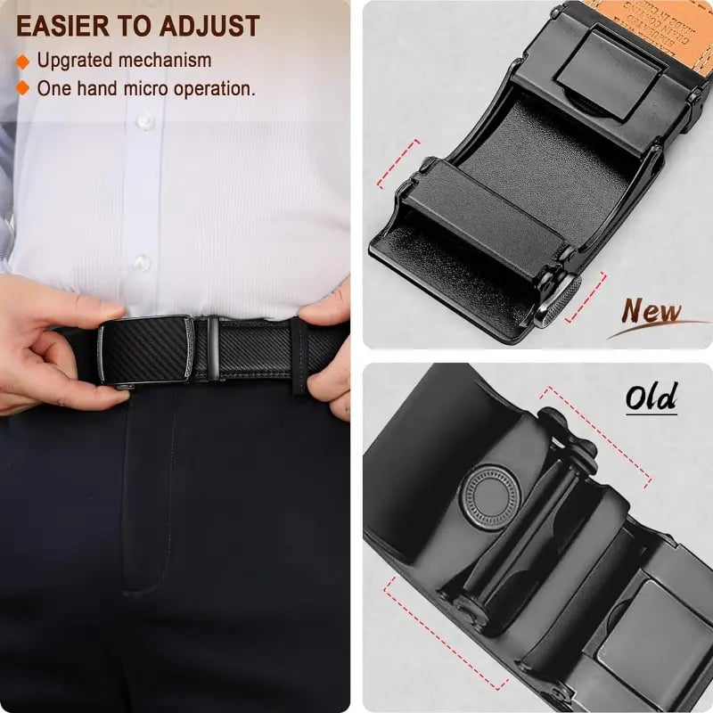 ✨Last Day 49% OFF -Leather Ratchet Belt With Adjustable Buckle
