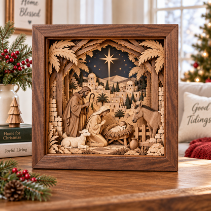 ✨Last Day 49% OFF✨🎄 Beginner-Friendly DIY Wooden Frame Light™ – 3D Christmas LED Kit