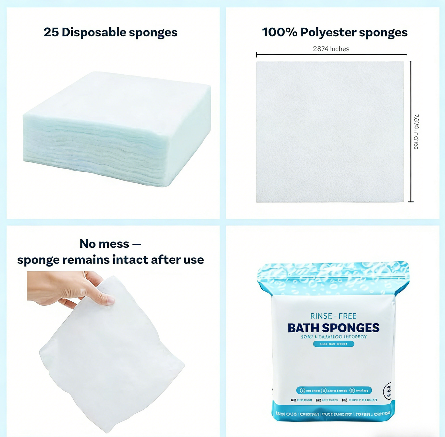 🏆Flash Sale⚡ 50K+  🌈Disposable Rinse-Free Bathing Wipes🧼