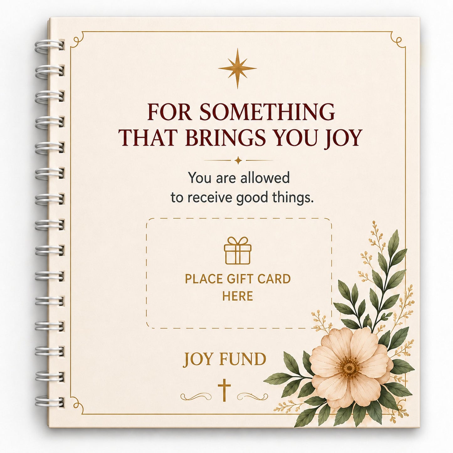 ✝️ FAITH GIFT CARD BOOK 📖 14 Themed Pages, Hardcover & Durability Line