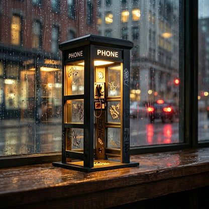 ✨Vintage telephone booth-shaped ambient lamp