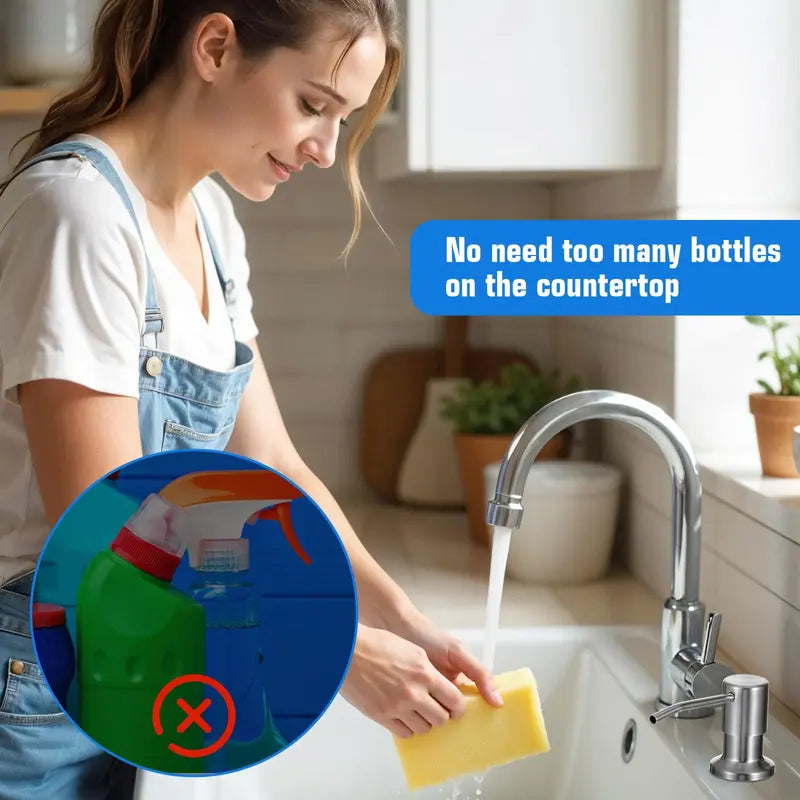 🔥 FLASH SALE: 46% OFF - 💦Dish Soap Dispenser for Kitchen Sink