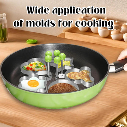 5 Counts Set Fried Egg Rings Molds, Multifunctional Breakfast Tool