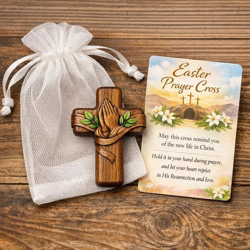 🔥Last Day SALE 50% OFF-✝️Handcrafted Pocket Prayer Wooden Cross