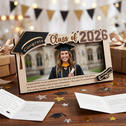 🎓Class of 2026 Graduation Wooden Money Holder for Cash & Gift Cards 🎁