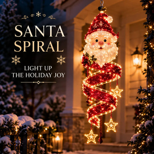 ⏳ Last Day 49% OFF – 🎄Christmas Magic Spiral™ Hanging LED Light Collection – 9 Festive Designs ✨ | Suspended Glowing Characters with Spiral Lights & Hanging Details for Porches, Windows, Entryways & Holiday Displays