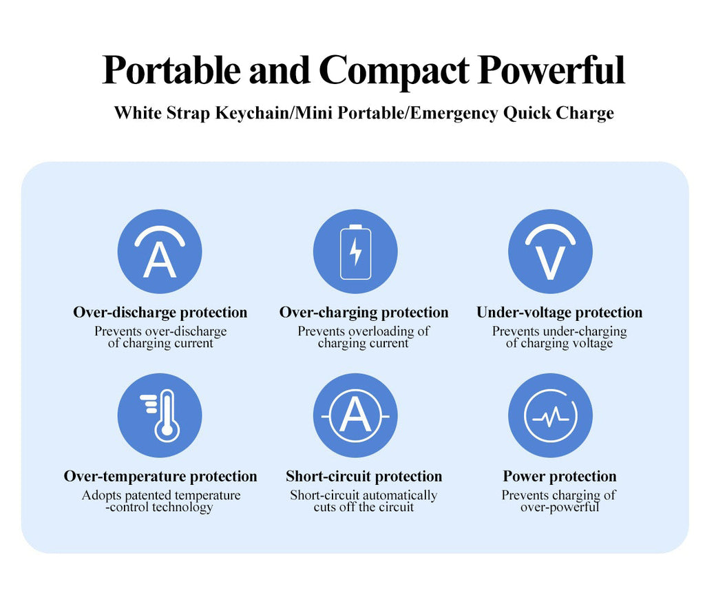 🔋Mini Keychain Power Bank - Your Portable Charging Solution