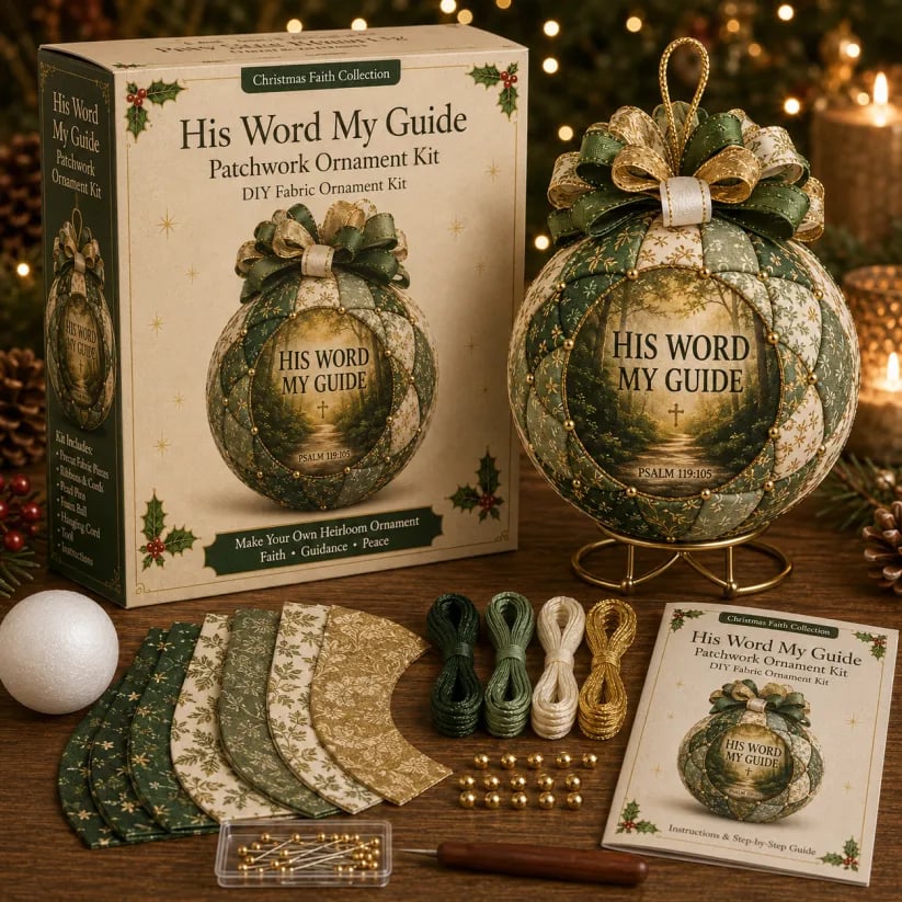 🔥LAST DAY 50% OFF - 🎄Christmas Faith Patchwork Ornament DIY Kit