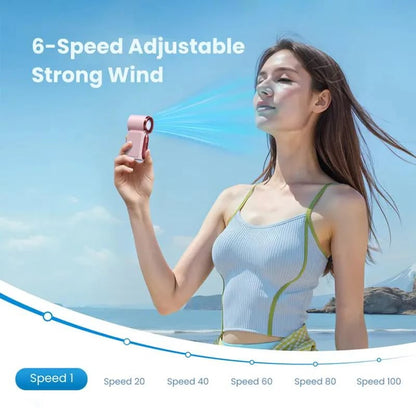 🥳2026 HOT SALE🥳💞50K+ SOLD!💨❄️ ! Turbo Handheld Fan – 16900 RPM, 6 speeds, LED display. 3000mAh battery, 10.7hrs cooling. Pocket‐sized power! 🌬️✨
