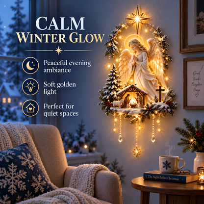 👼49% OFF - Angel Over Bethlehem™ – Lighted Nativity Wall Decor