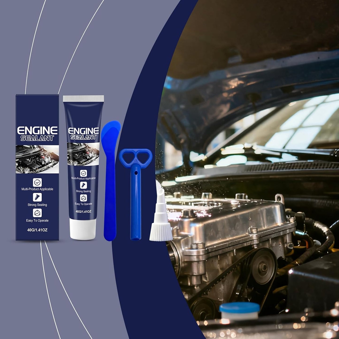 ⚙️Automotive Engine High Temperature Sealant 🔥Multi-Purpose Permanent Leak Sealing 🛠️Easy DIY Car Repair