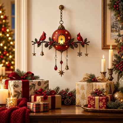 ✨✨Hot Sale 40% OFF✨Cardinal Christmas Candlelight Wall Hanging