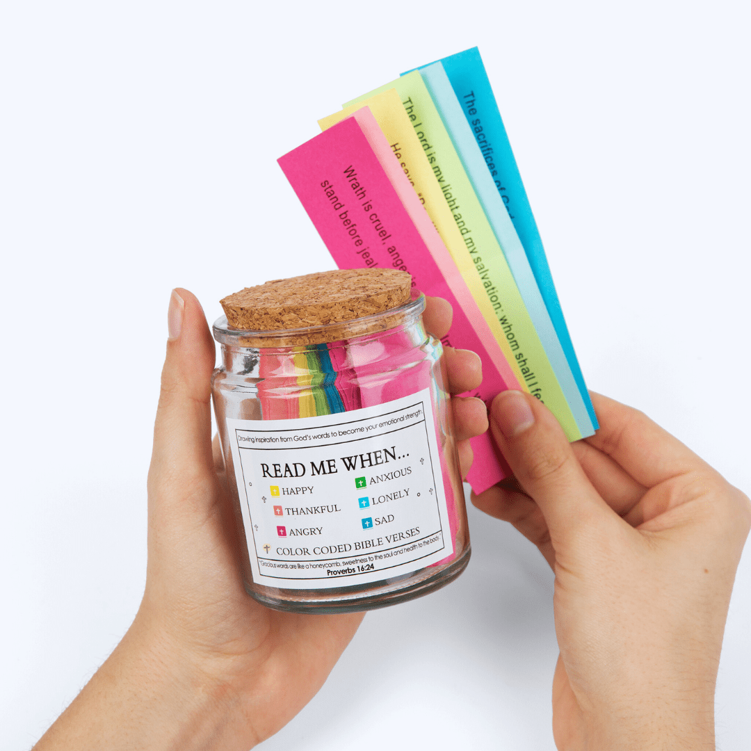 ✝️ Bible Verse Jar • Divine Encouragement for Every Moment ✨ Handmade 90 Day Bible Verses Jar