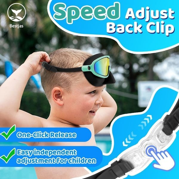 🏊‍♀️Summer is coming🏊‍♀️-HD children's large frame waterproof and anti-fog swimming goggles