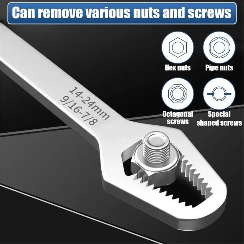 🔧Double-Ended Torx Wrench, Universal Automotive Torx Wrench 8-22mm Self-Tightening🔧
