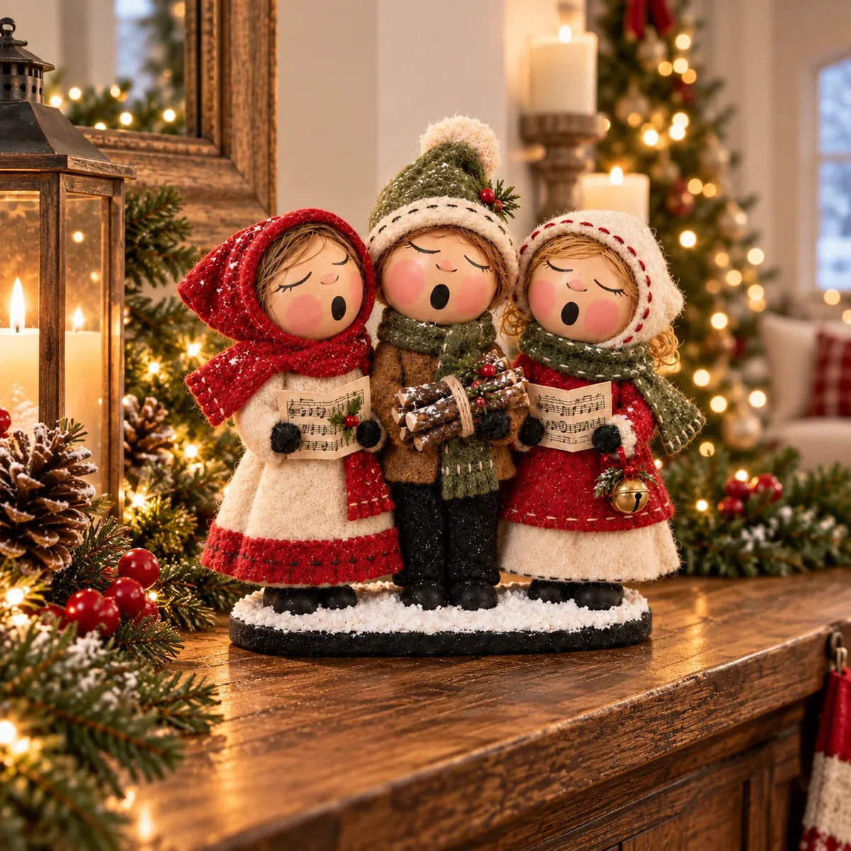 🔥LAST DAY 50% OFF - Vintage Christmas Carolers Figurine – Cozy Farmhouse Holiday Tabletop Decor