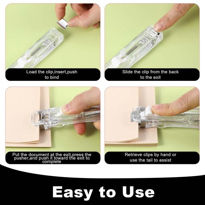 🎁Last Day 50% OFF  Portable Binder Clip Stapler - Includes 50 reusable clips