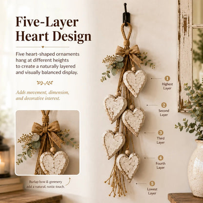 🍂🤎Hanging Heart Wall Decor
