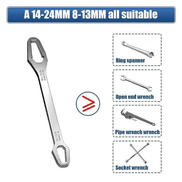 🔧Double-Ended Torx Wrench, Universal Automotive Torx Wrench 8-22mm Self-Tightening🔧