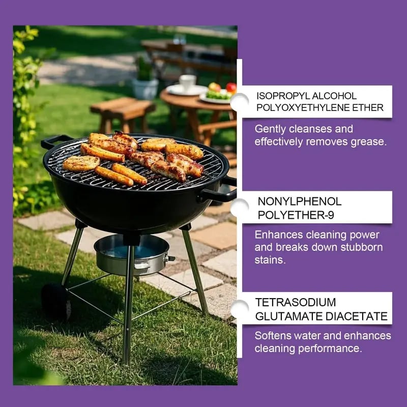 🔥Mother's Day Sale!🔥120ML BBQ Non-toxic, Heavy Duty, No Residue Grill Cleaner Degreaser Spray