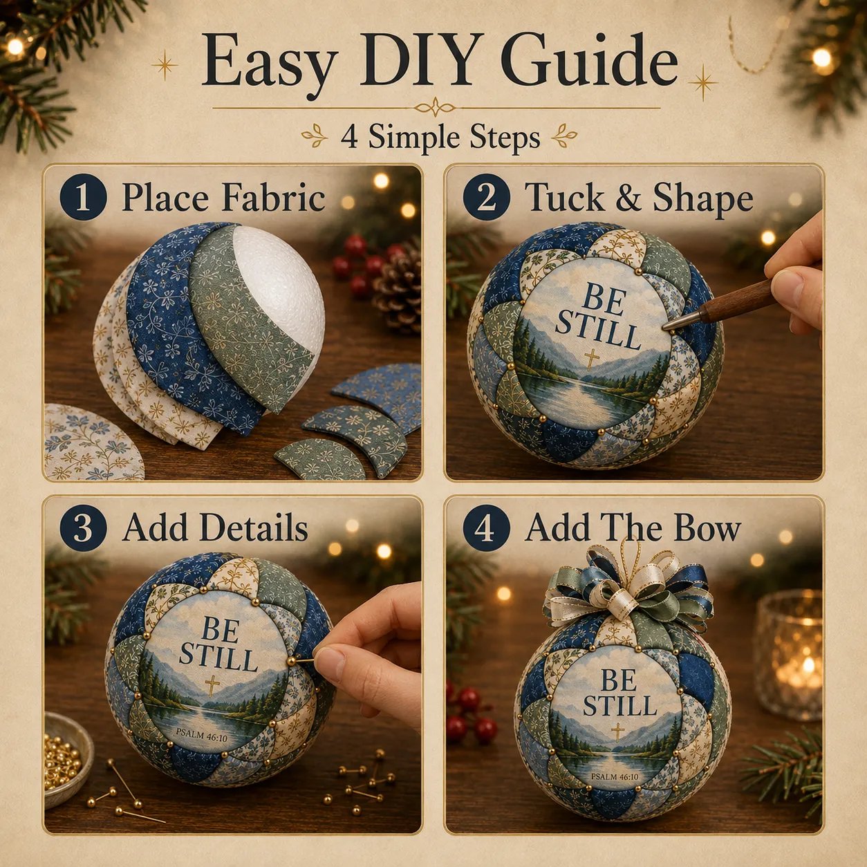 🔥LAST DAY 50% OFF - 🎄Christmas Faith Patchwork Ornament DIY Kit