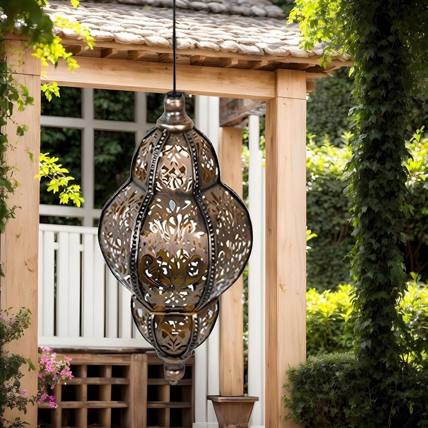 🏮 Baroque Solar Lantern Outdoor Light