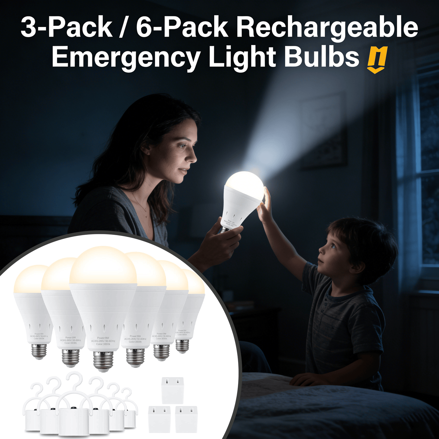 Rechargeable Emergency Light Bulbs 💡
