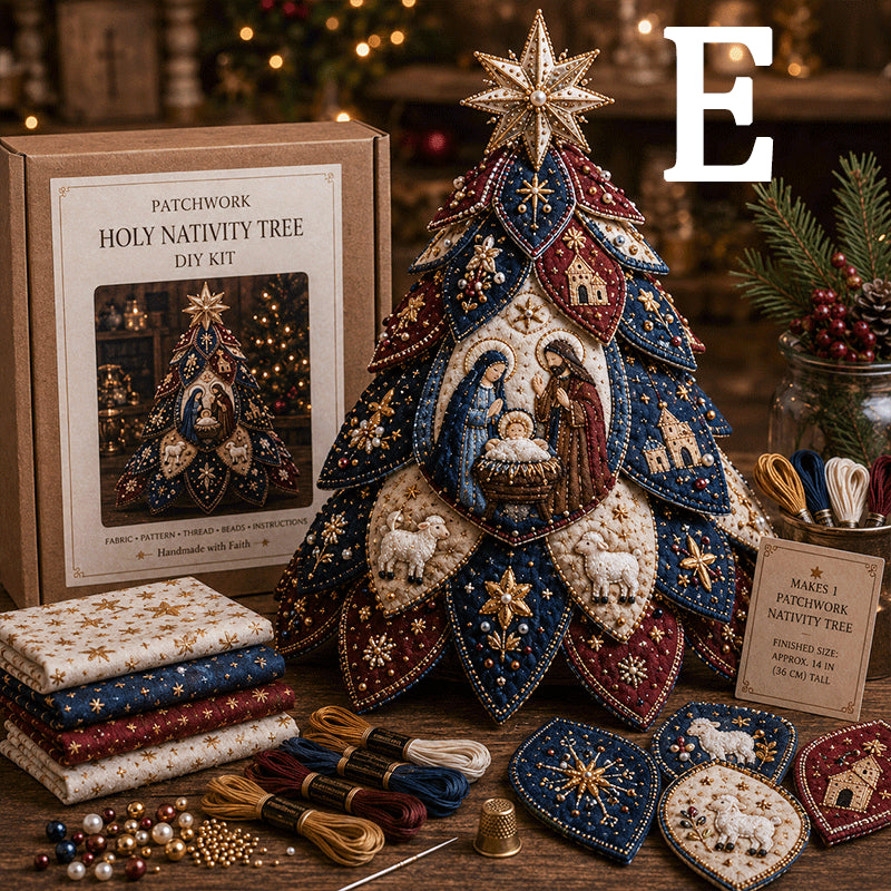 🔥49% Off Last Day - BUY 3 GET 1 FREE✝️ Religious-Themed Beaded & Quilted Christmas Tree DIY Kit