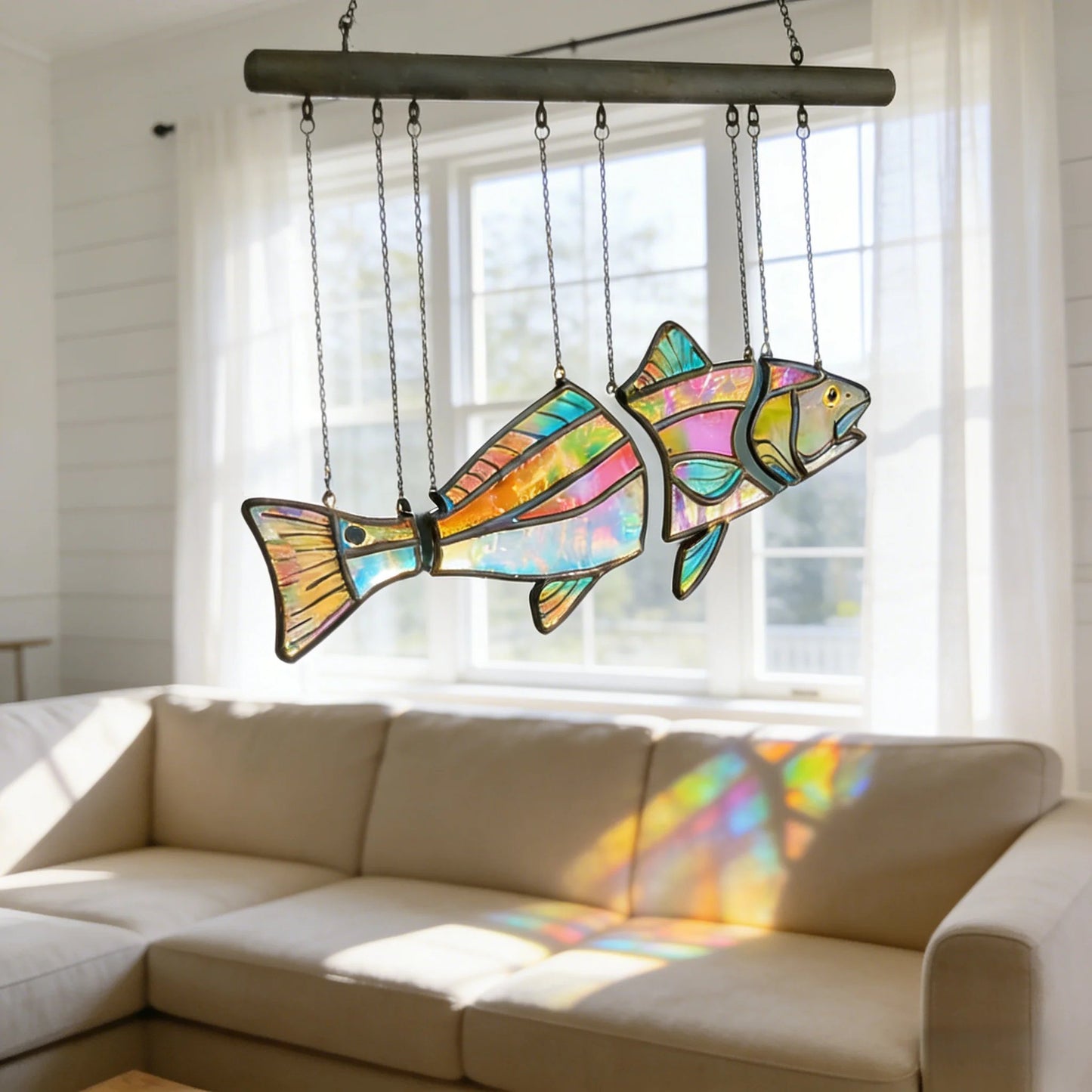✨🌞2026 Spring Special Offer 49% OFF🐟Handcrafted Stained Glass Red Drum - The Illusion of Swimming