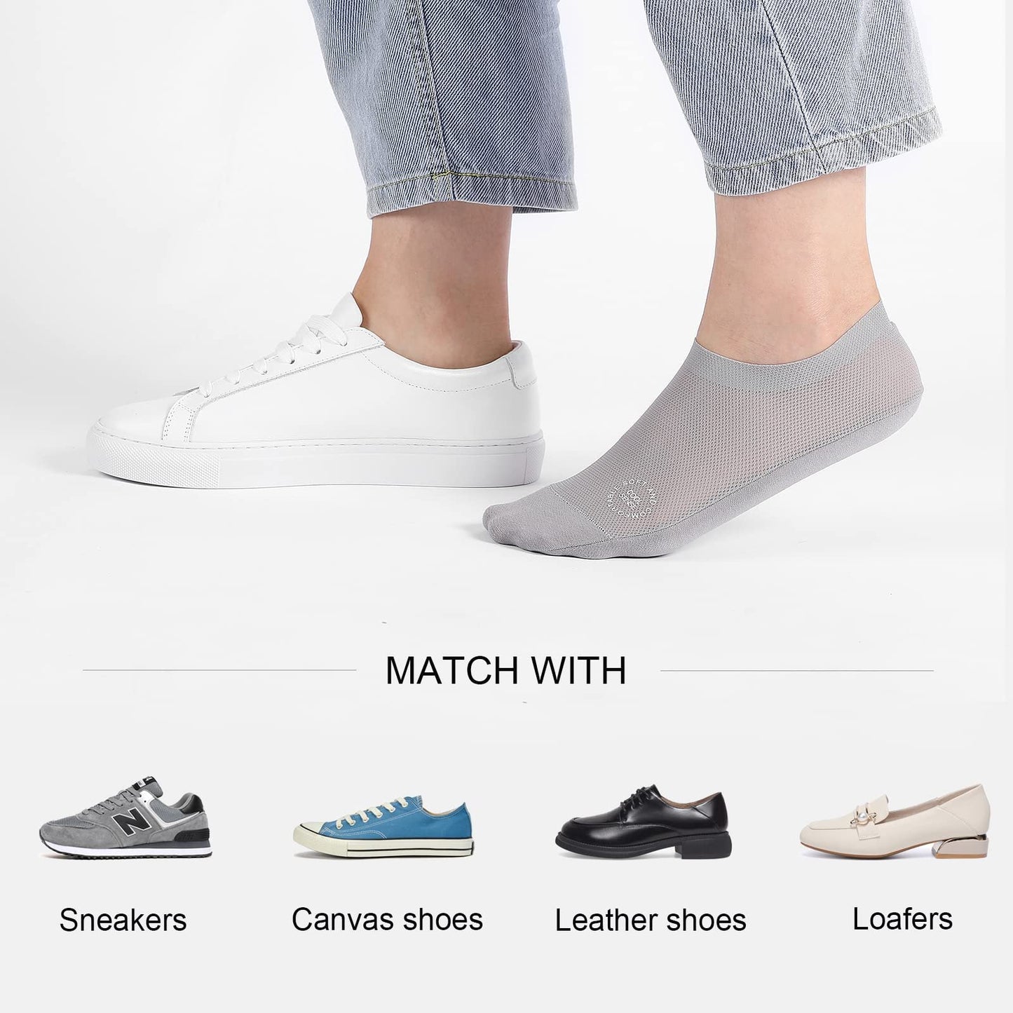 💯 Ultra Thin No Show Liner Socks – Non Slip & Hidden Fit ✨