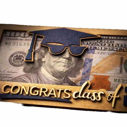 🎓Class of 2026 Graduation Wooden Money Holder for Cash & Gift Cards 🎁