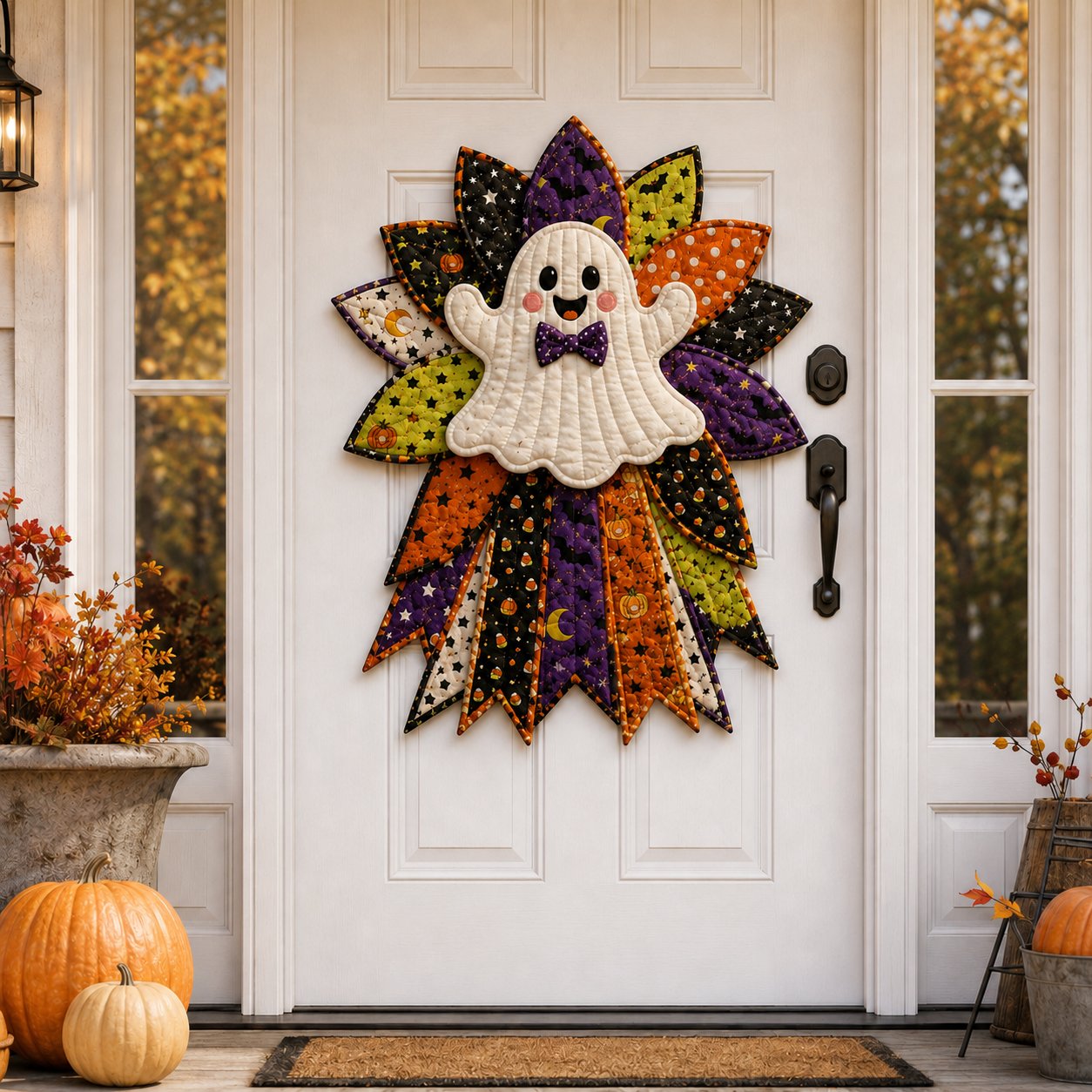 🔥Last Day 49% OFF - 🎃DIY Quilted Halloween Pumpkin Door Hanger Kit(📦Buy 2 Free Shipping)