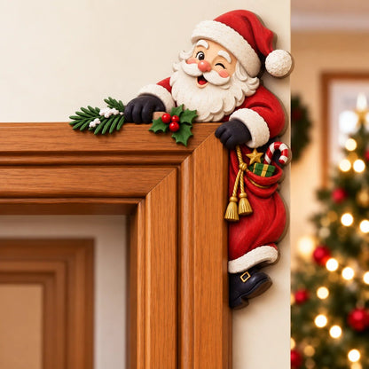 🎅 49% OFF | Christmas Door Frame Corner Decor – A Fun Holiday Surprise 🎄