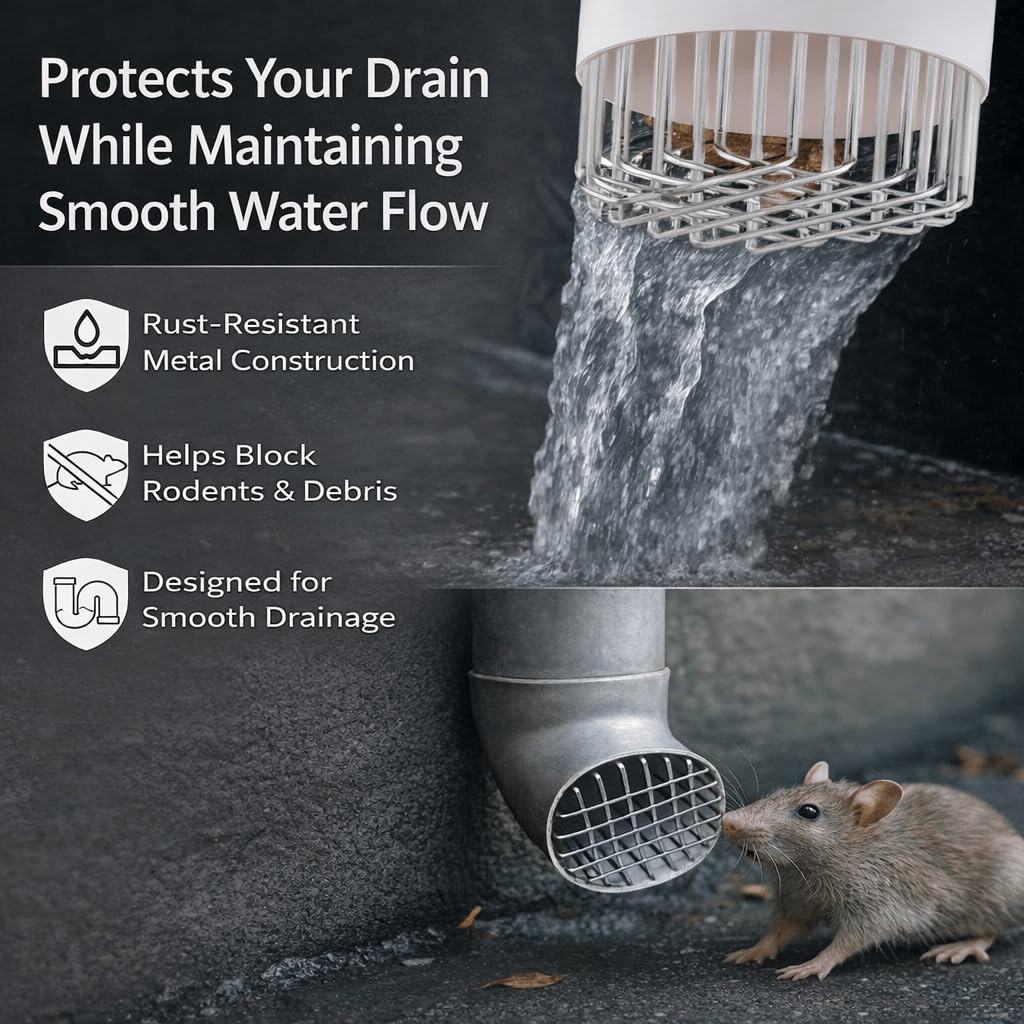 🔥 2026 Spring Garden Special: 49% OFF🛠️Esquirla Round Roof & Floor Drain Cover – Stainless Steel, Anti-Clog, Weatherproof