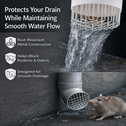 🔥 2026 Spring Garden Special: 49% OFF🛠️Esquirla Round Roof & Floor Drain Cover – Stainless Steel, Anti-Clog, Weatherproof
