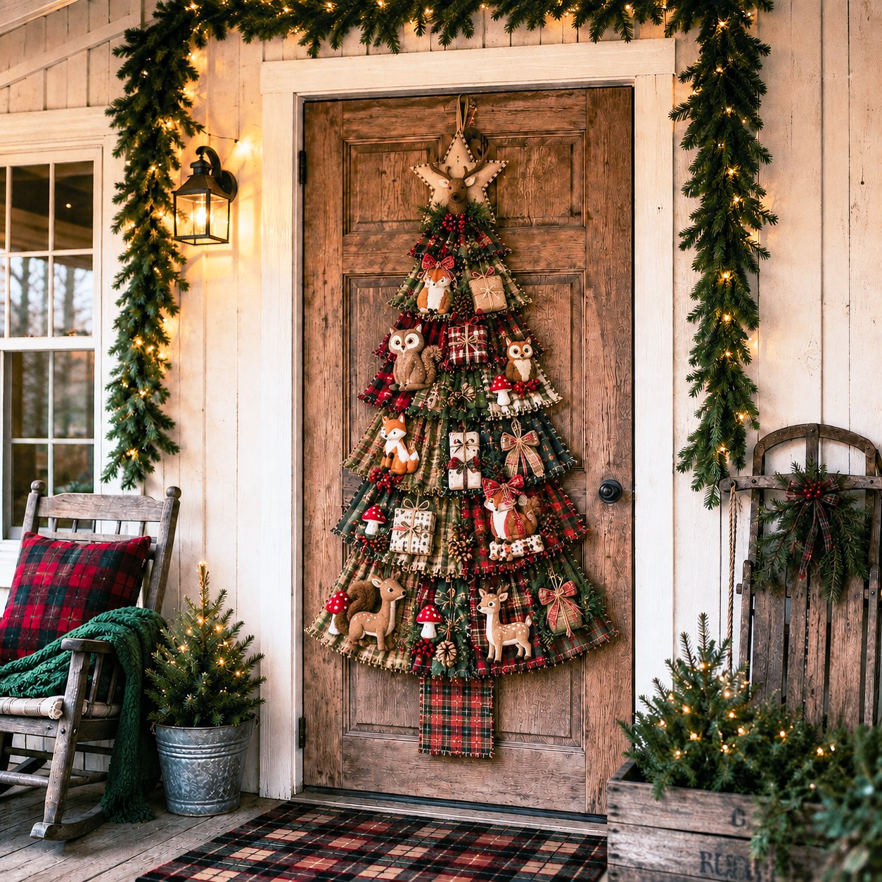 ⏳ Last Day 49% OFF – 🎄Beginner-Friendly DIY Oversized Patchwork Christmas Tree Door Hanging Kit | Complete Kit with All Tools & Step-by-Step Guide Included 💕