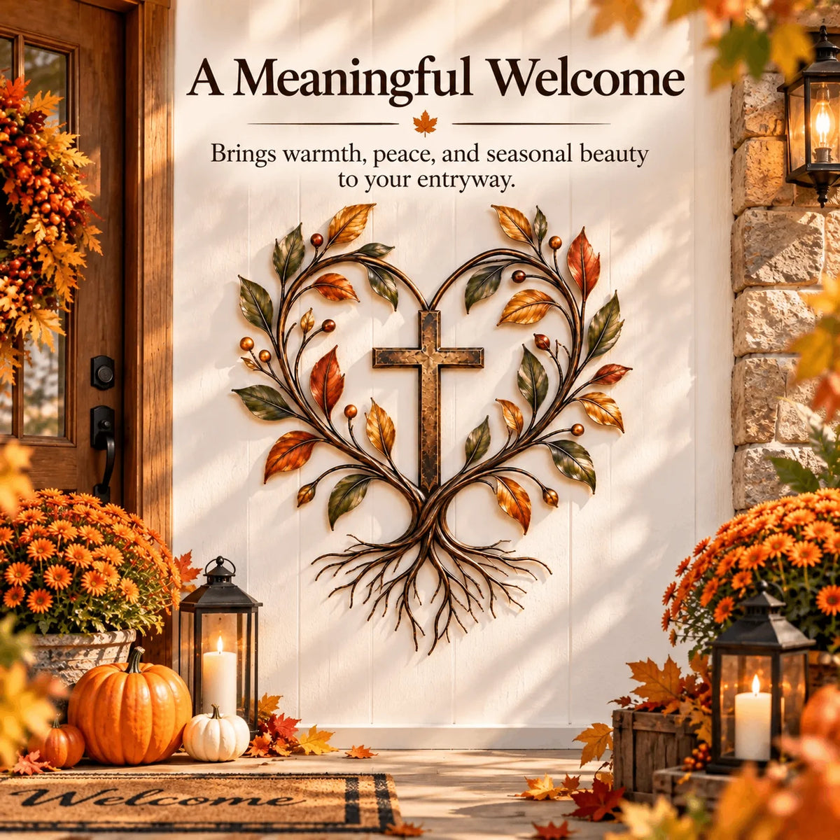 ✝️ Tree of Life Cross Wall Decor | Faith-Inspired Christian Home Decoration