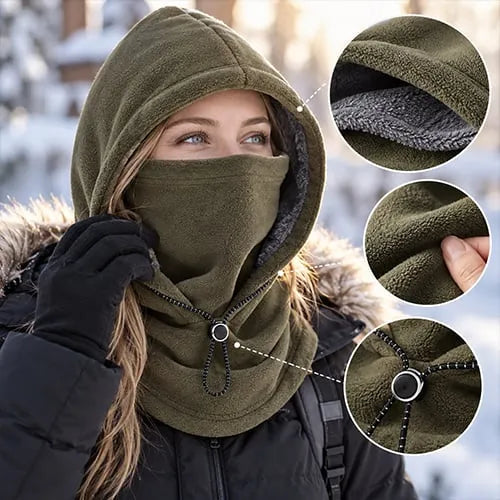 ❄️ 50% OFF!Fleece Double Layer Integrated Hat