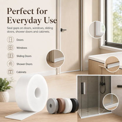 ❄️ 50% OFF!16.4Ft Door Weather Stripping | Adhesive Draft Stopper Seal Strip for Doors, Windows & Shower Doors