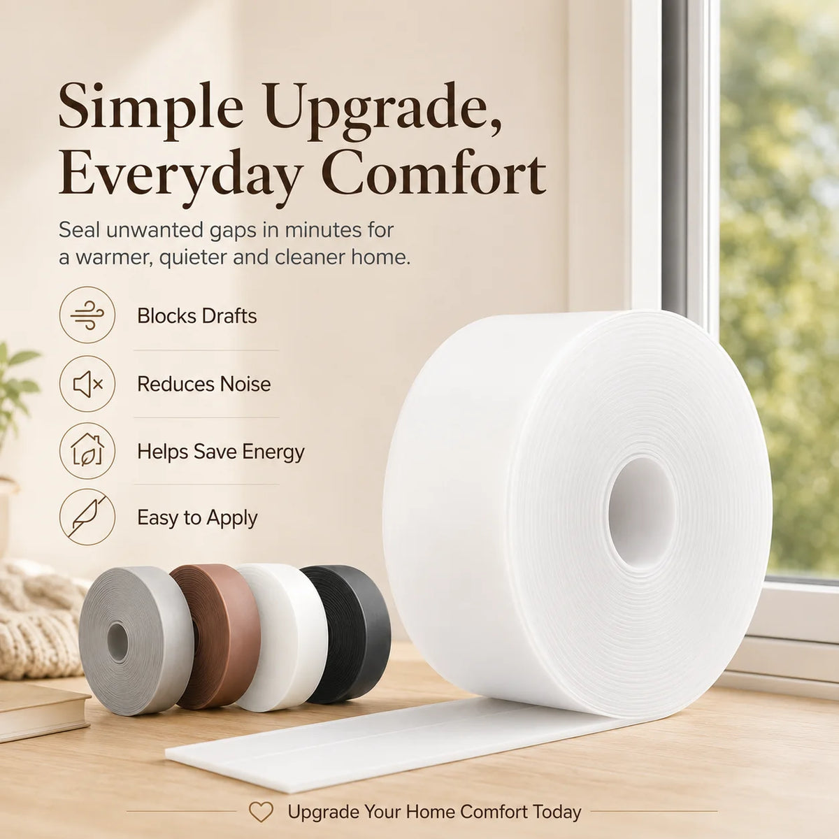 ❄️ 50% OFF!16.4Ft Door Weather Stripping | Adhesive Draft Stopper Seal Strip for Doors, Windows & Shower Doors