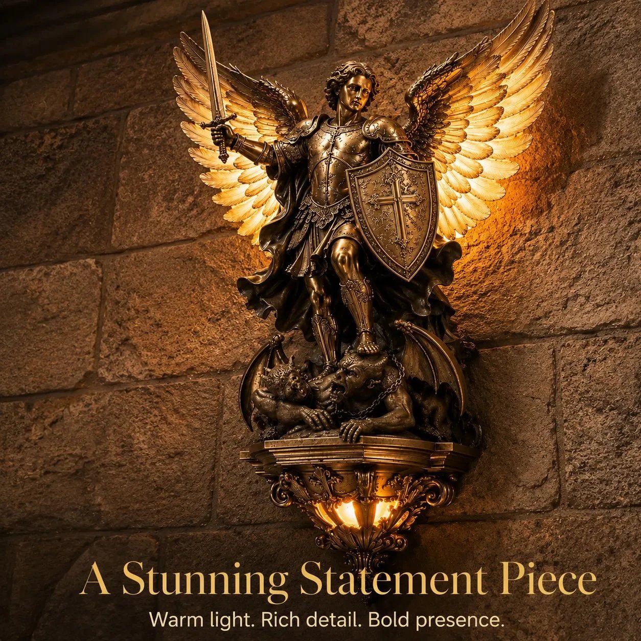 🔥 Last Day 49% OFF🕊️St. Michael Guardian Angel Wall Light✨