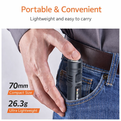 🔦Pocket Rechargeable EDC Flashlight: Mini Keychain Light