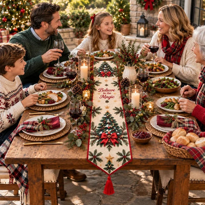 🔥HOT SALE🔥✨ DIY Christmas Diamond Painting Table Runner Kit