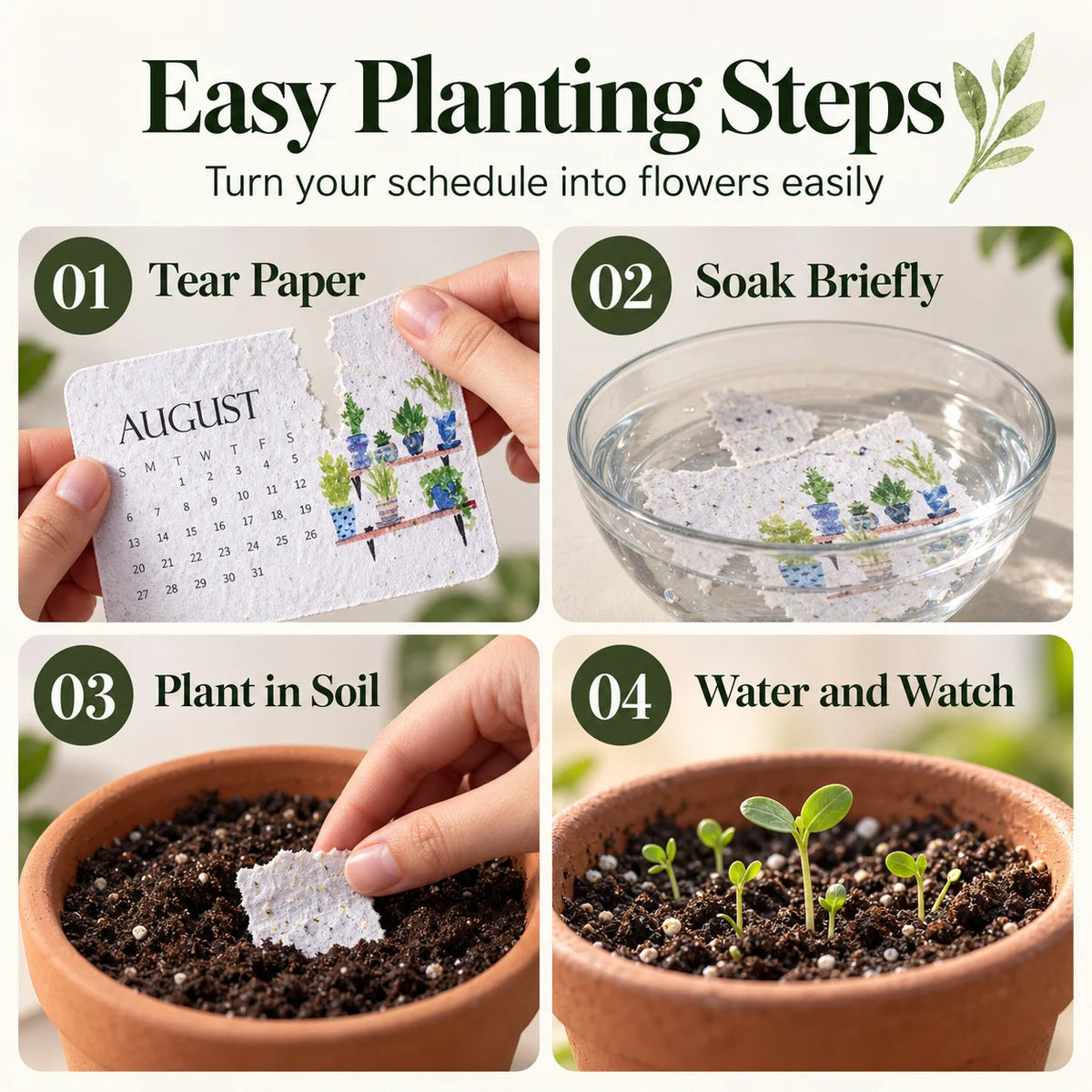 🌱Eco-Friendly Plantable “Timeless” Seed Calendar 2027🍀