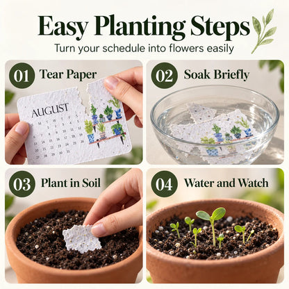 🌱Eco-Friendly Plantable “Timeless” Seed Calendar 2027🍀
