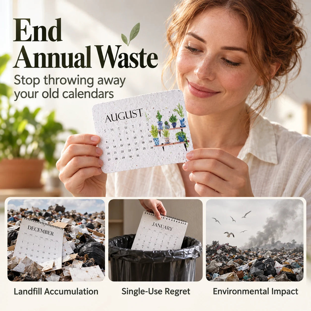 🌱Eco-Friendly Plantable “Timeless” Seed Calendar 2027🍀