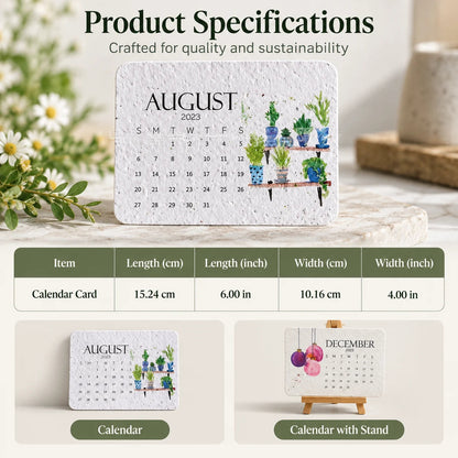 🌱Eco-Friendly Plantable “Timeless” Seed Calendar 2027🍀